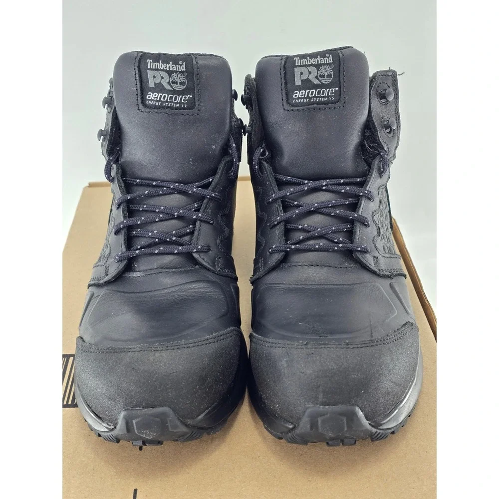 Timberland PRO Reaxion Composite Toe Work Boots Mens 9W Black Waterproof -Good
